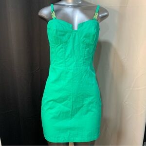 Zara Vibrant Green Mini Dress